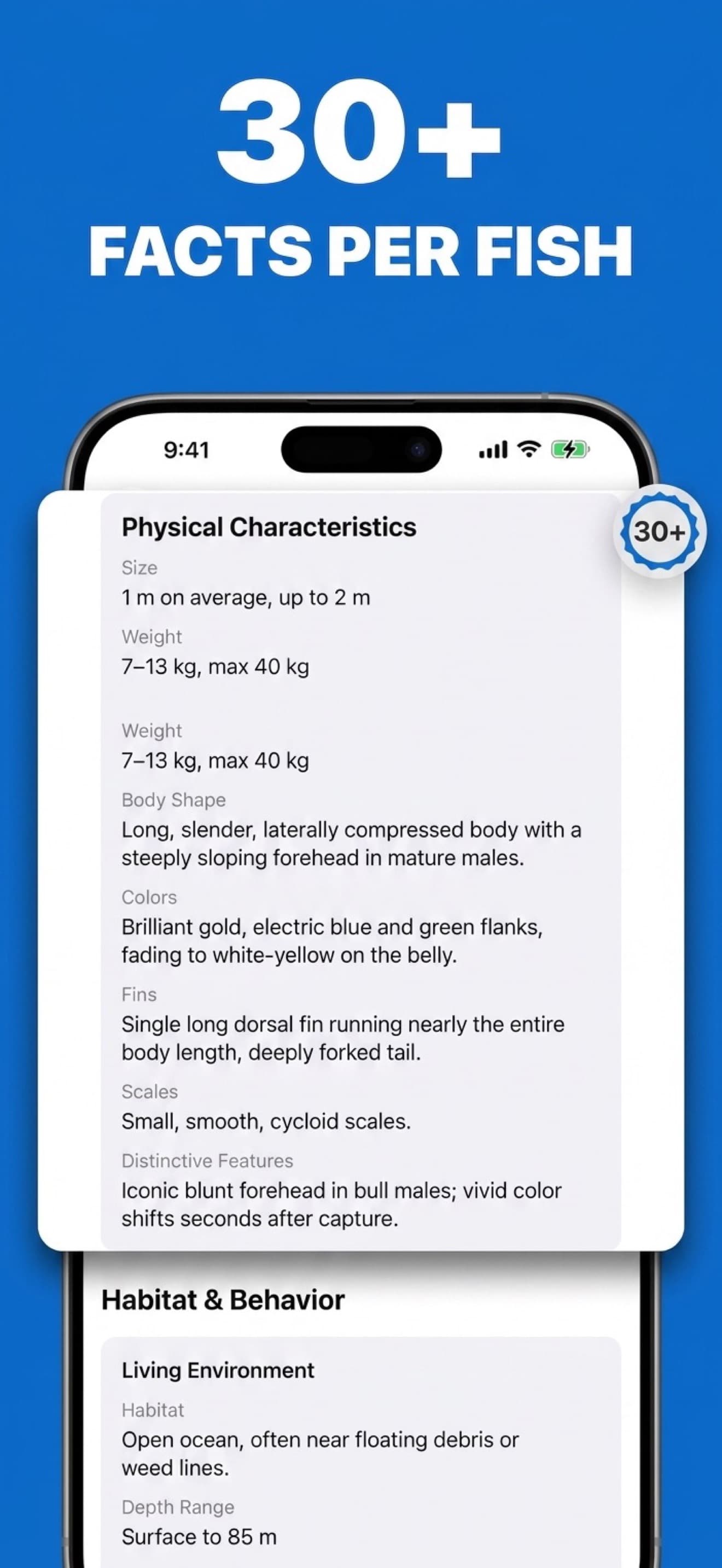 30+ facts about every fish you scan