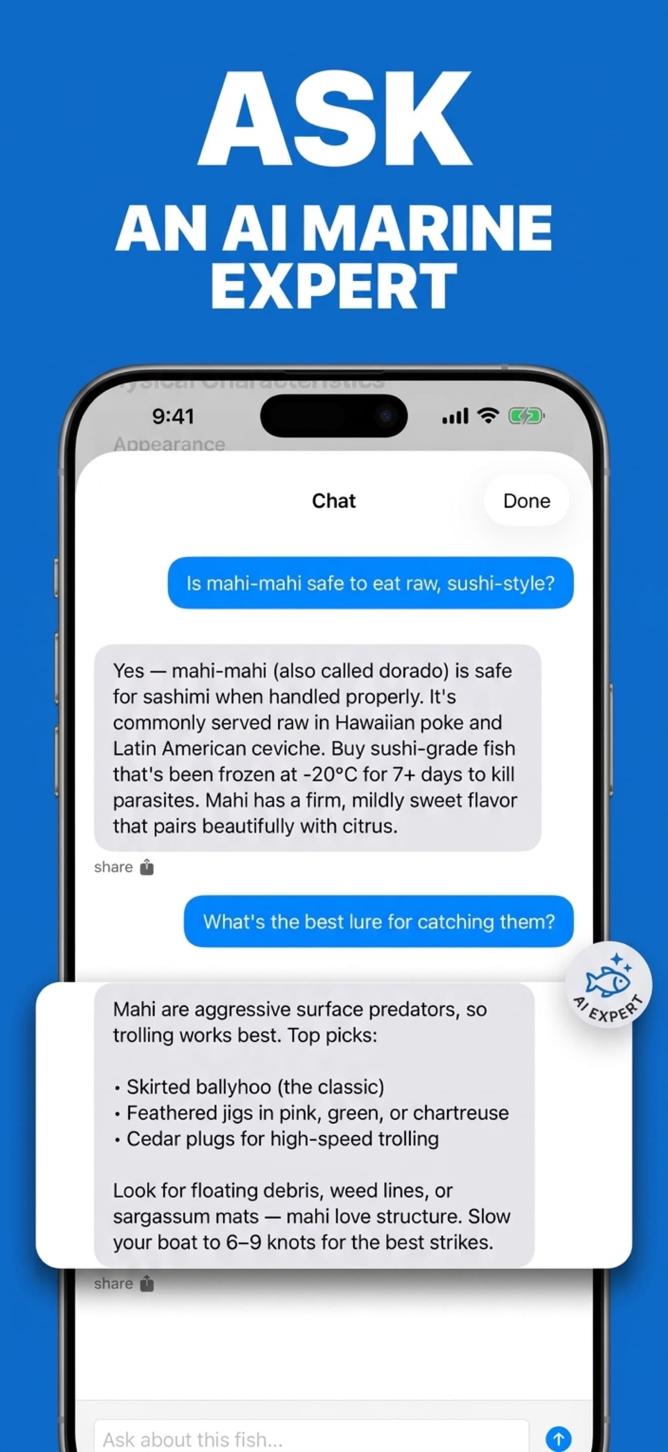 Chat with an AI fishing expert