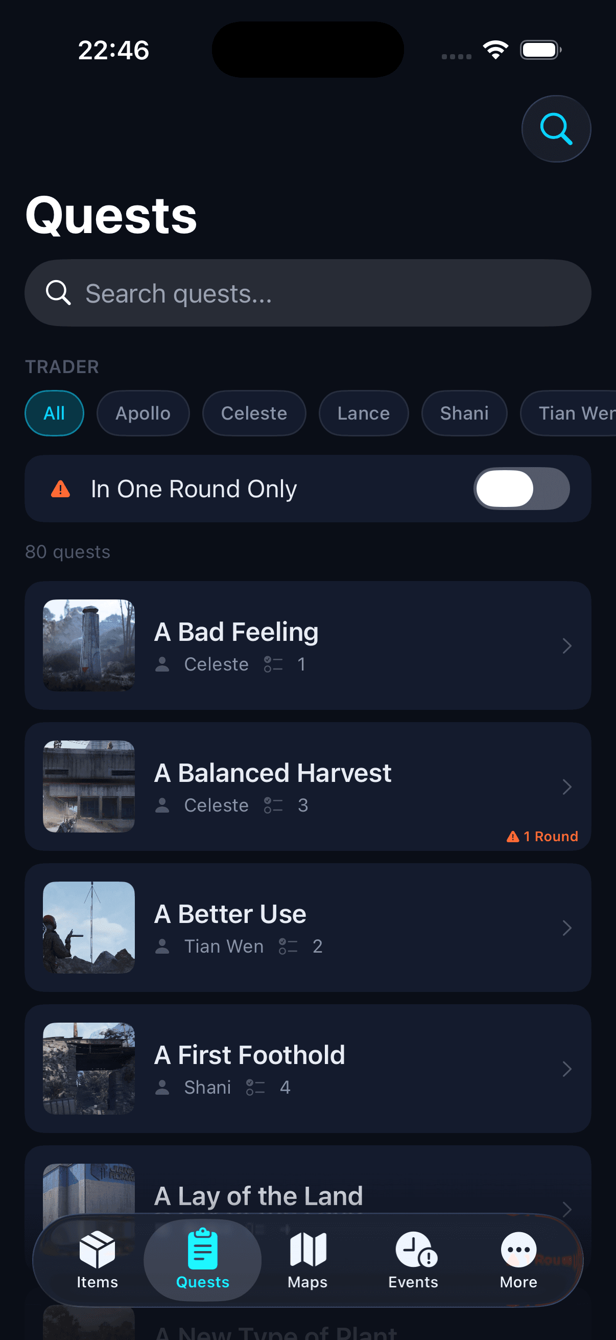 Arc Raiders Quest Tracker with progress and chain visualization